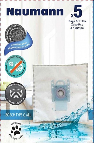 Naumann Bosch G All 908064955 Σακούλες Σκούπας 5τμχ