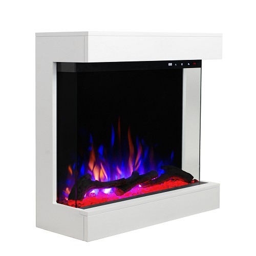 Hitense Ηλεκτρικό Τζάκι Τριών Όψεων Paris White Edition MDF 1600W 3D