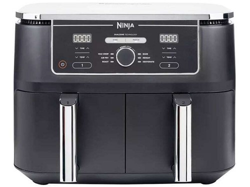 Ninja Foodi Max Dual Zone Φριτέζα Αέρος με Διπλό Αποσπώμενο Κάδο 9.5lt Μαύρη AF400EU
