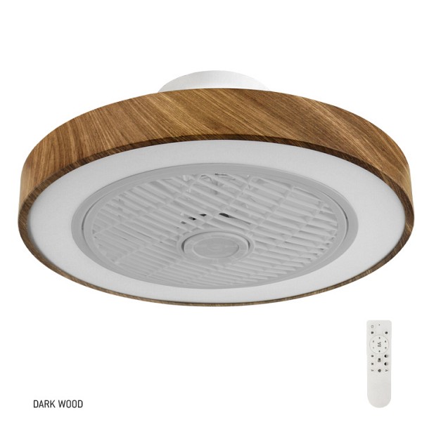 Gruppe CMBF-FS6008 Ανεμιστήρας Οροφής 50cm με Τηλεχειριστήριο Wood/Dark Wood