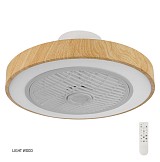 Gruppe CMBF-FS6008 Ανεμιστήρας Οροφής 50cm με Τηλεχειριστήριο Light Wood