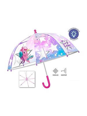 Rain Παιδική Ομπρέλα Μπαστούνι Special Unicorn Διάφανη με Διάμετρο 65εκ. (11585)