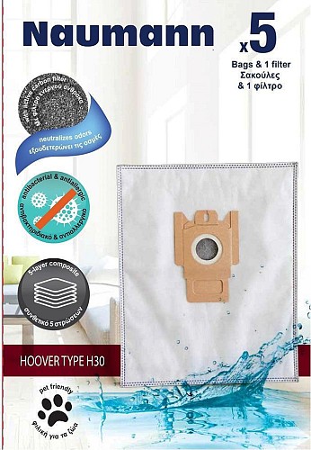 Naumann Hoover TYPE H30 Σακούλες Σκούπας 5τμχ