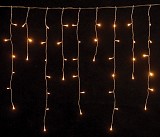 144Led Σταθερή Ασύμμετρη Κουρτίνα Με Επέκταση Και Μετασχηματιστή Ip44, 300 x 70(h)cm,Διάφανο Καλώδιο/ Θερμό (Amber) Λαμπάκι 62302
