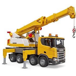 BRUDER Scania Super 560R Liebherr crane truck with light & sound module 03571