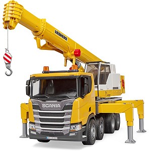 BRUDER Scania Super 560R Liebherr crane truck with light & sound module 03571