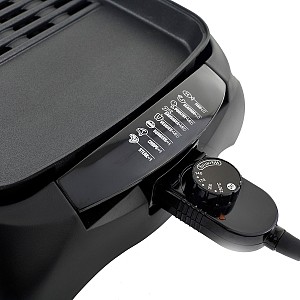 Rohnson Επιτραπέζια Ηλεκτρική Ψησταριά Σχάρας 2200W με Καπάκι και Ρυθμιζόμενο Θερμοστάστη 40x30εκ R-250n
