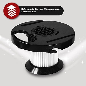 HomeVero Ηλεκτρική Σκούπα 700W με Κάδο 2lt Κόκκινη HV-CVM710