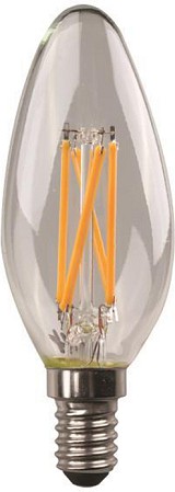 Eurolamp Λάμπα LED για Ντουί E14 και Σχήμα C37 Φυσικό Λευκό 806lm 147-78112