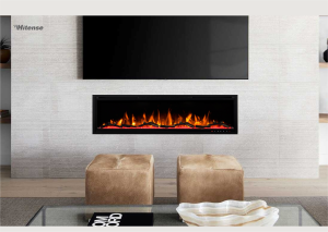 Hitense Επιτοίχιο Ηλεκτρικό Τζάκι 1600W 152.5x45cm Μαύρο LUXURIUS-S600
