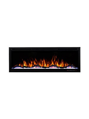 Hitense Επιτοίχιο Ηλεκτρικό Τζάκι 1600W 152.5x45cm Μαύρο LUXURIUS-S600