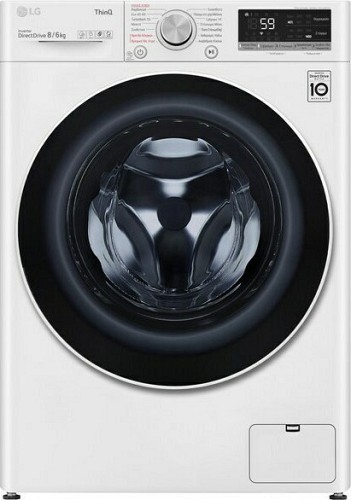 LG F4DV508S0E Πλυντήριο-Στεγνωτήριο Ρούχων 8kg/6kg Ατμού 1400 Στροφές με Wi-Fi