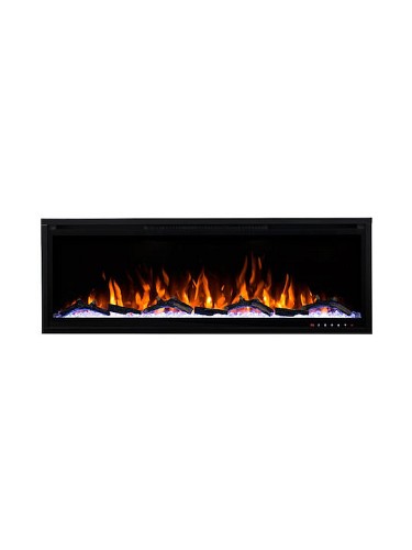 Hitense L.E.D Επιτοίχιο Ηλεκτρικό Τζάκι 1600W 183x45cm Μαύρο LUXURIUS-S700