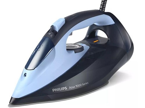 Philips Σίδερο Ατμού 2800W με Αντικολλητική Πλάκα και Συνεχόμενη Παροχή 50gr/min Light/Dark Blue DST7041/20
