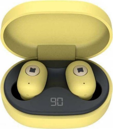 Kreafunk aBEAN In-ear Bluetooth Handsfree Ακουστικά με Θήκη Φόρτισης Fresh Yellow 17-KFLP16