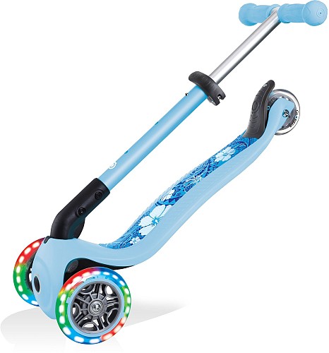 Globber Scooter Junior Foldable Fantasy Lights Flowers Pastel Blue (433-200)
