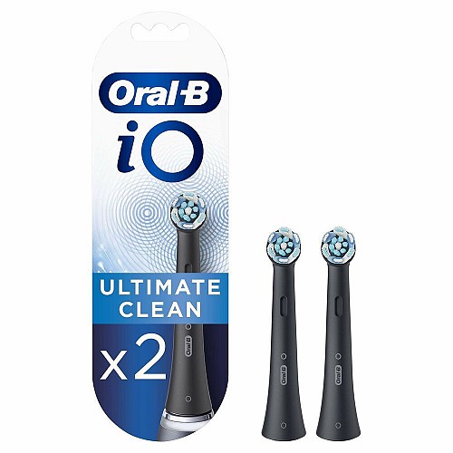Oral-B iO Ultimate Clean Black Ανταλλακτικές Κεφαλές για Ηλεκτρική Οδοντόβουρτσα 2τμχ 4210201424499