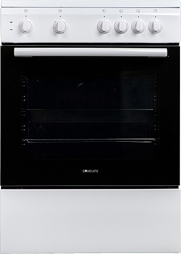 Davoline DAE 600 W Κουζίνα 72lt με Εμαγιέ Εστίες Π60εκ. Λευκή
