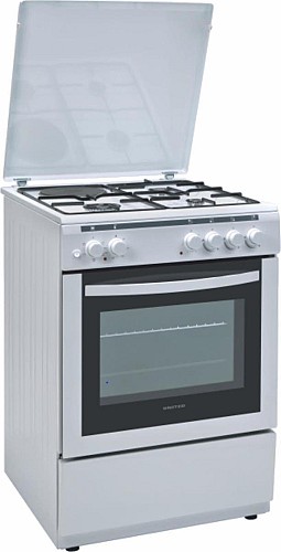 United UFG-60301 Κουζίνα 65lt με Εστίες Υγραερίου & Ρεύματος