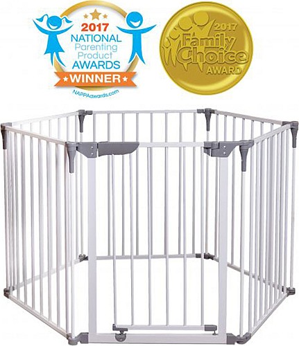 Dreambaby Royale 3 in 1 Πτυσσόμενο Προστατευτικό για Μωρά σε Λευκό Χρώμα (BR75563)