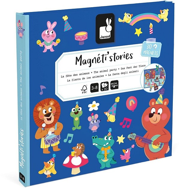 Janod Μαγνητικό Βιβλίο Magnet Book Ιστορίες Το Πάρτι Των Ζώων (30 Μαγνητάκια) J05455