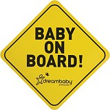 DreamBaby Baby on Board Sign Yellow / Black BR74717