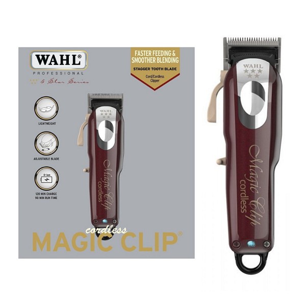 HotSale  17 4.6 17 Wahl Professional Magic Clip Cordless 5 Star Series Επαγγελματική Επαναφορτιζόμενη Κουρευτική Μηχανή Κόκκινη 08148-2316