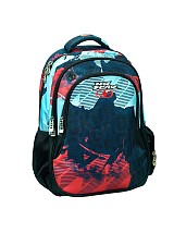 Back Me Up NO FEAR BACKGROUND Σχολική Τσάντα Πλάτης Οβάλ Backpack Δημοτικού με 3 θήκες 48X30X28 εκ. 348-32031