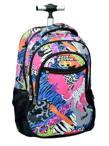 Back Me Up NO FEAR BOLD AFRICA Σχολική Τσάντα Πλάτης ΤΡΟΛΕΙ TROLLEY Backpack Δημοτικού με 3 θήκες 348-26074