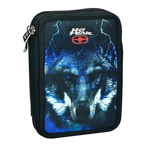 Back Me Up Σχολική Κασετίνα Διπλή με 2 Θήκες Γεμάτη NO FEAR NIGHT WOLF 348-29100