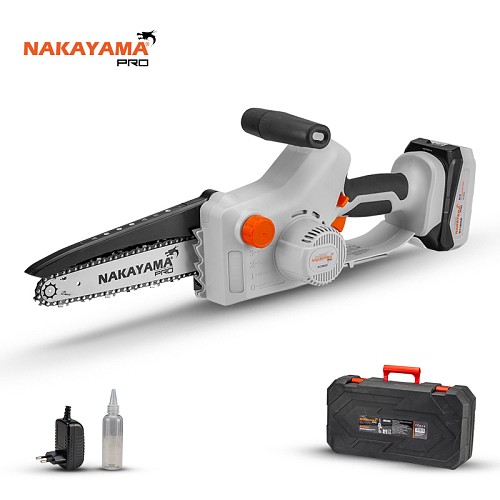 NAKAYAMA Pro EC1600 Κλαδευτικό Αλυσοπρίονο Μπαταρίας 21V, Brushless,Li-Ion, Λάμα 20cm, 1500gr