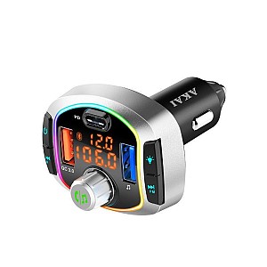 Akai FMT-63BT FM transmitter και φορτιστής με Bluetooth, FM, micro SD, 2 USB, LED και Hands Free
