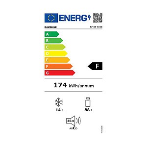 Davoline RF 85 W NE Mini Bar Υ84xΠ50xΒ56εκ. Λευκό