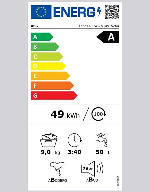 AEG LF6K149PWG Πλυντήριο Ρούχων