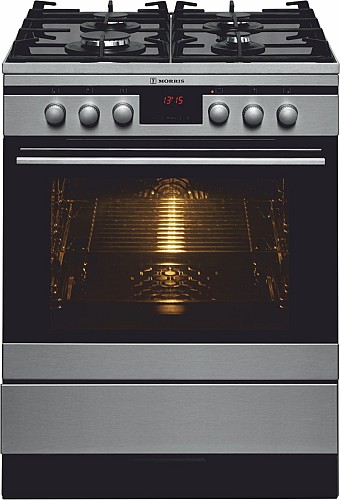 Morris MKG-64201 Κουζίνα 77 lt με Εστίες Υγραερίου Π60 cm Inox