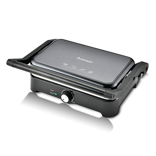 Rohnson R-2116 Inox Τοστιέρα Γκριλιέρα με Αντικολ/κες Πλάκες 1500W