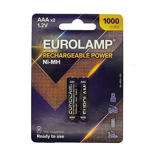 Eurolamp Επαναφορτιζόμενες Μπαταρίες AAA Ni-MH 1000mAh 1.2V 2τμχ 8900 147-24200