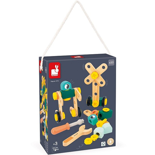 Janod Κουτί Κατασκευών Bricos Kids 50τμχ J06453