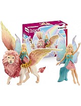 Schleich-S Παιχνίδι Μινιατούρα Bayala Fairy in Flight on Winged Lion για 3+ Ετών 70714