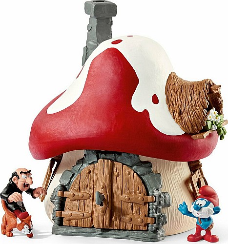 Schleich-S Smurf House With 2 Figurines 20803
