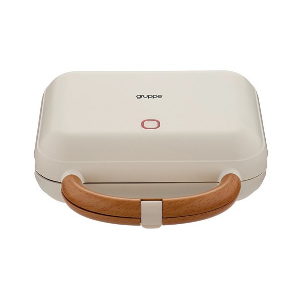 Gruppe HDWM201A Τοστιέρα με Αποσπώμενες Πλάκες για 2 Τοστ 900W Ivory-Wood