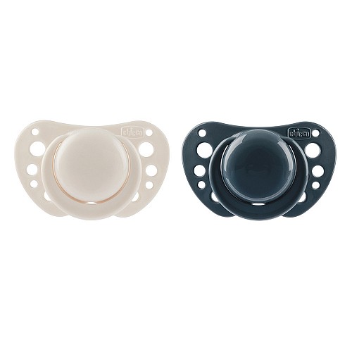 Chicco Πιπίλα Physio Air Σετ 2 τμχ Μπεζ - Γκρι 6-16m 75087-92