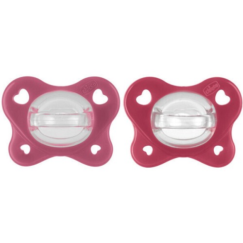 Chicco Πιπίλα Όλο Σιλικόνη PhysioForma Dual Soft 16-36m Pink C60-73086-51