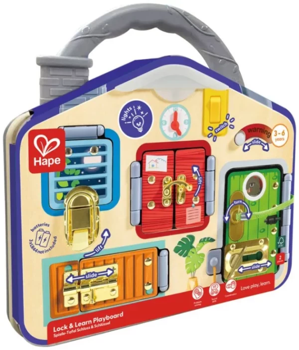Hape Early Explorer Ξύλινο Lock & Learn Playboard 401916001111