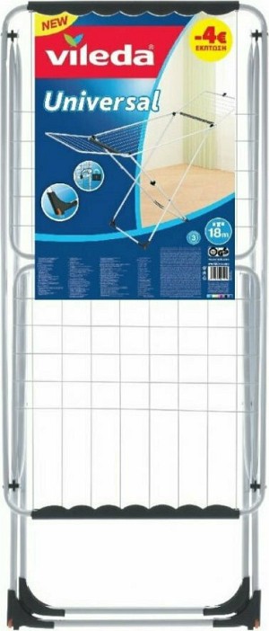 Vileda Universal Απλώστρα πτυσσόμενη απλώματος 18m 180x55x93εκ. 4023103140592