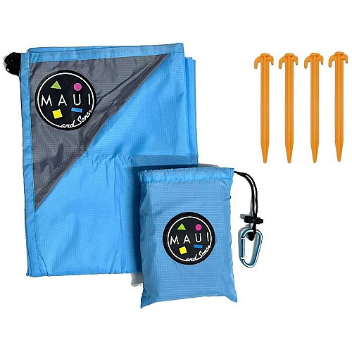 Maui & Sons Ψάθα Παραλίας Πλαστική Γκρι 190x140εκ. 2723 μπλε