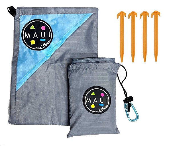 Maui & Sons Ψάθα Παραλίας Πλαστική Γκρι 190x140εκ. 2722 Γκρι