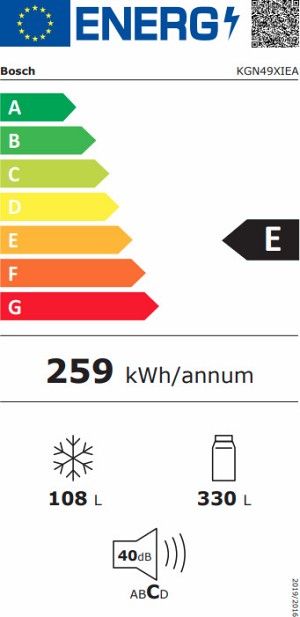Bosch Ψυγειοκαταψύκτης KGN49XIEA Full No Frost 438lt Inox