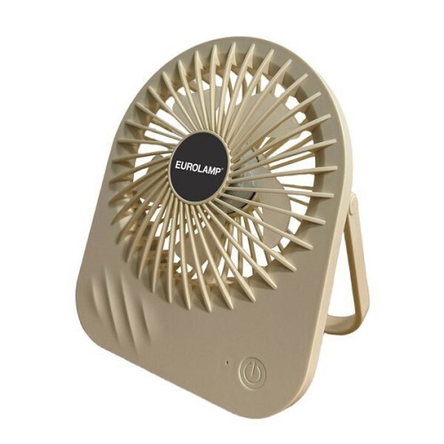 Eurolamp 300-20533 Ανεμιστήρας Επιτραπέζιος Επαναφορτιζόμενος Slim 4.5W Μπεζ