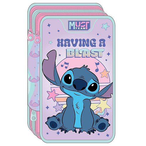 Must Team Κασετίνα Τριπλή Γεμάτη Disney Stitch Having A Blast (565238)